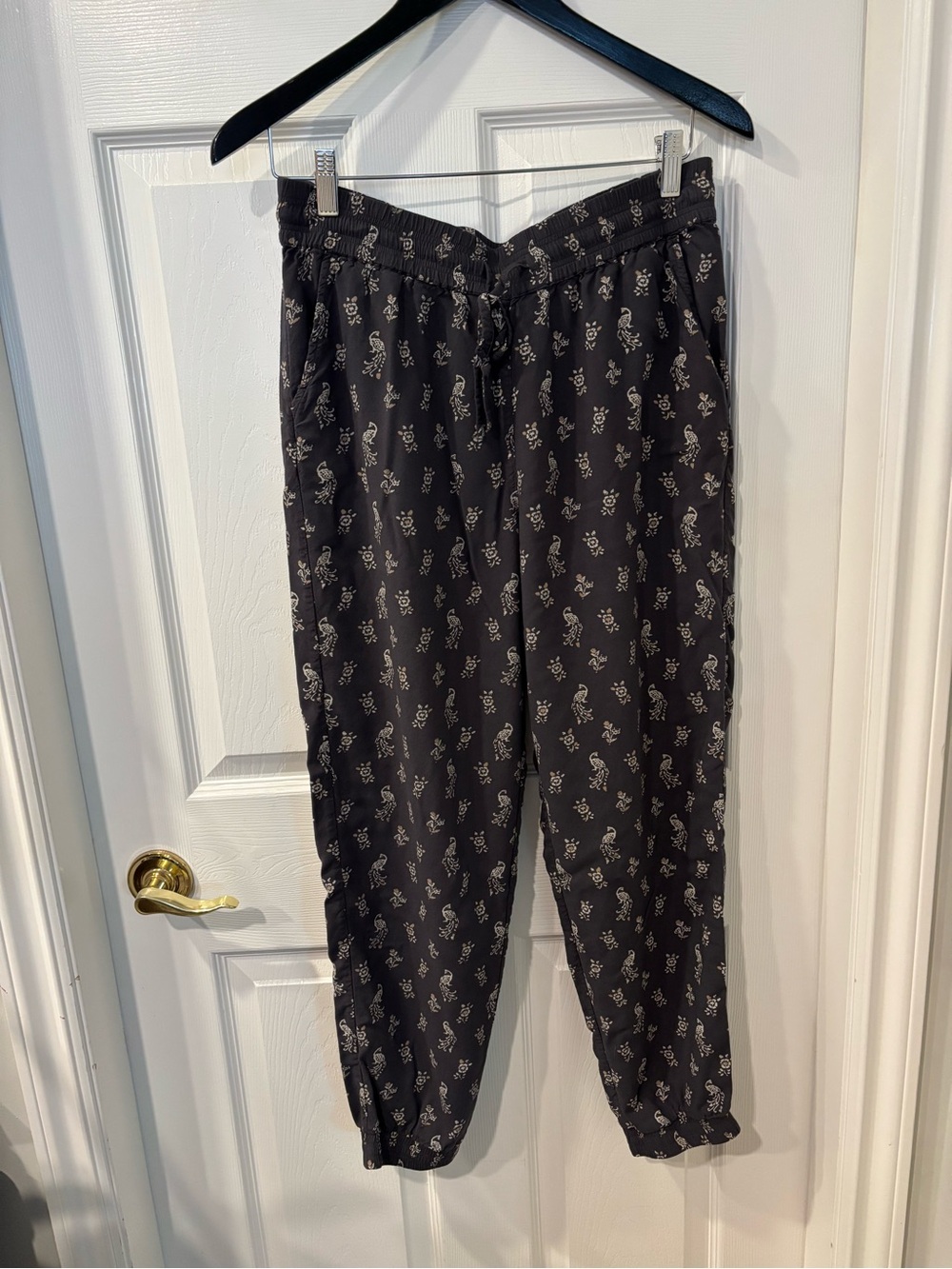 Grey Printed Drawstring Pants - Picture 12 of 12